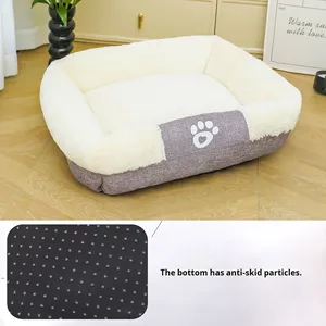 DO Autumn and Winter New Plush <strong>Pet</strong> <strong>Bed</strong> Mat PP Cotton Filling Antiskid Bottom Design Dogs and Cats Mat Square <strong>Pet</strong> Products <strong>Bed</strong> - Product Image 5