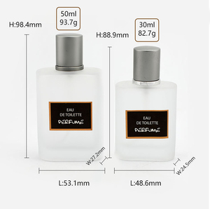 30ml 50ml 100ml thủy tinh rỗng chai xịt nước hoa atomiser Smokey/<span class=keywords><strong>Frosty</strong></span> bơm lại rỗng chai nước hoa thủy tinh - Product Image 1