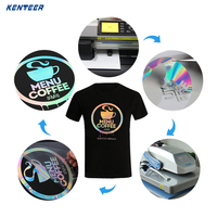 Vinyle de transfert thermique holographique effet arc-en-ciel pour T-shirts, feuille HTV à repasser, chiffres en vinyle thermocollant