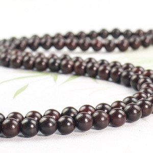 Pulsera de sándalo rojo de 10 mm, redonda, 108 cuentas, estilo chino, joyería antigua - Product Image 2
