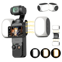 Boîte à lumière portable magnétique pour DJ Pocket 3/4, température de couleur tricolore, luminosité à 10 niveaux, compatible avec les éclairages d'action