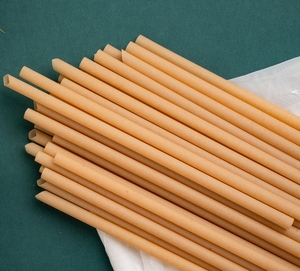 Natural Sugarcane <b>Straw</b> Biodegradable Heat Resistant Disposable Drinking <b>Straws</b> <b>For</b> Hot Cold <b>Drinks</b> Custom Logo - Product Image 1