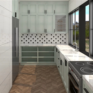Fornitore di mobili Guangdong armadi da cucina personalizzati pronti per assemblare mobili da cucina in stile moderno - Product Image 1