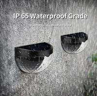 Lámpara Solar de Pared de Plástico con Clasificación IP55, Control Inalámbrico, Batería Incluida, para Uso en Jardín