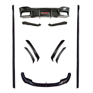 Difusor de Parachoques Trasero Inferior de Carbono para <span class=keywords><strong>BMW</strong></span> F90 <span class=keywords><strong>M5</strong></span> Competition <span class=keywords><strong>CS</strong></span> 2017-2023, Alerones Laterales con Luz de Freno LED - Product Image 6