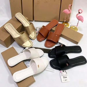 Sommer Neue Flache Slide-Sandalen mit Offener Spitze, Einfaches Design, Leichte Slide-Pantoffeln für Damen - Product Image 1