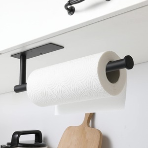 Soporte de papel higiénico de latón montado en la pared para Hotel, accesorios para el hogar, soporte de papel de cocina de lujo, dorado/negro - Product Image 1