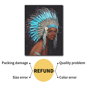 Ventes quotidiennes peinture à l'huile Style <span class=keywords><strong>Tribal</strong></span> femme pleine de sauvage imprimé toile peinture mur <span class=keywords><strong>Art</strong></span> pour la maison hôtel décor - Product Image 2