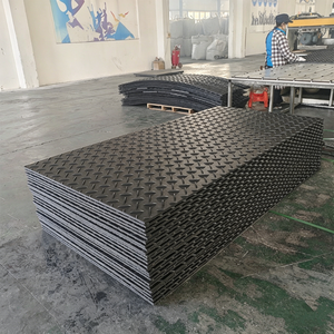 แผ่นรองพื้นแบบยืดหยุ่นสำหรับงานหนัก UHMWPE HDPE สำหรับงานก่อสร้าง แผ่นปูพื้นชั่วคราวสำหรับจอดรถ ป้องกันหญ้า ป้องกันพื้นถนน - Product Image 5