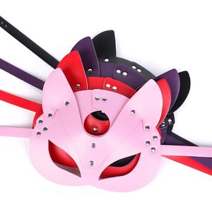Máscara de Zorro de Cuero, Negra, Roja, Morada, Rosa, para Adultos, Juego de Roles, Cosplay, Fiesta, Unisex - Product Image 3