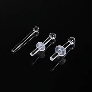 ต่างหูแบบหมุดเจาะหูสีทองใสแบบมองไม่เห็นใส่ได้ทั้งชายและหญิงต่างหูติดเล็บหูแก้วไร้สารตะกั่วเครื่องประดับสำหรับการนอนฟรี - Product Image 2