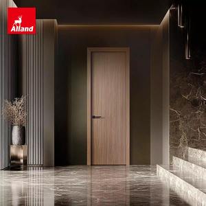Puerta Interior de Madera de Diseño Minimalista de Alta Gama Alland, con Marco Estrecho de Grano <span class=keywords><strong>Vertical</strong></span>, Insonorizada y con Diseños Diversificados para Villas de Lujo - Product Image 2