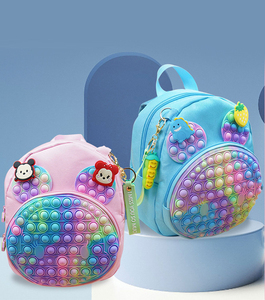 Sacs à dos pour enfants en silicone avec sangles réglables, best-sellers, mignons, à motifs de dessins animés, avec fonction pop-it - Product Image 6