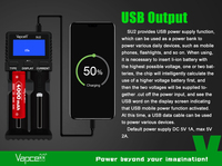 Chargeur de batterie Vapcell 2 emplacements 5A 1.2V 1.5V 3.6V 3.2V Chargeur de batterie lithium-ion rechargeable rapide intelligent