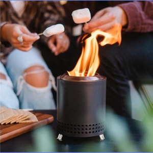 6 pouces de voyage extérieur Mesa Stove Tabletop Fire Pit Table Top Firepit en acier inoxydable avec support - Product Image 5