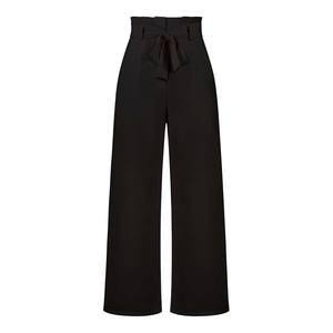 Pantalons droits de bureau pour femmes, à taille haute, à nouer devant, à devant plat, respirants, avec poches, vente chaude, fabricants de vêtements - Product Image 3
