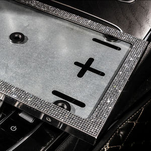 Cornice per <span class=keywords><strong>Targa</strong></span> Auto di Lusso in Acciaio Inox con Strass, Stile Europeo e Russo, Accessorio Decorativo per Esterni Auto - Product Image 3