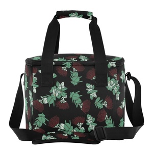 กระเป๋าเก็บความเย็นลายดอกโอฮิอาเลฮัวแบบพกพาขนาดใหญ่ ป้องกันการรั่วซึม พร้อมสายสะพายไหล่ สามารถสกรีนโลโก้ได้ - Product Image 2