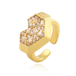 Cincin berlapis emas hiasan perhiasan <span class=keywords><strong>Saudi</strong></span> kustom desain wanita <span class=keywords><strong>18K</strong></span> batu Cz hewan lucu modis - Product Image 4