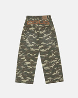 Jean baggy camouflage oversize pour homme avec rivets latéraux, coupe large et décontractée, style vintage Y2K, streetwear hip-hop en denim