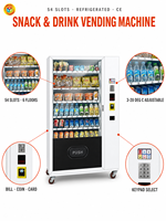 Distributeur automatique de snacks avec boissons fraîches, 54 compartiments, certifié CE, garantie 1 an, fabricant Guangzhou