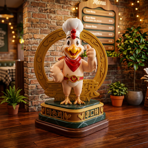 Statue décorative en acrylique sur le thème du poulet pour centre commercial, mobilier créatif pour centre commercial - Product Image 3