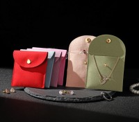 Pochette à bijoux personnalisée en velours, en microfibre suédée, avec logo, sac cadeau pour mariage, mini pochette de rangement pour bijoux de voyage