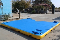 4m de qualité Personnalisée Jet ski quai POINT DE CHUTE tapis flottant avec EVA tapis flottant de l'eau gonflable de plate-forme d'air!