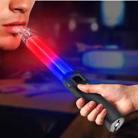 Alat Tes Alkohol Digital Tanpa Kontak dengan Sensor Semikonduktor Baterai Lithium Isi Ulang Waktu Respons 5 detik Merah Biru