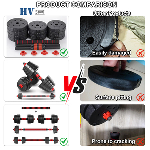 Ensemble d'haltères réglables en plastique et ciment de 20 kg à prix abordable - Product Image 3