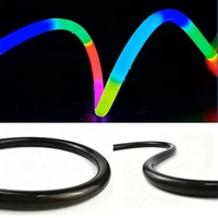 Tube lumineux néon LED RGB en silicone, flexible à 360°, étanche IP65, DC24V, longueur programmable 10m pour fêtes