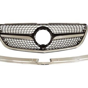 Grille noire et argentée style GT pour Mercedes-Benz Vito, pare-chocs avant en maille pour modèles de fourgonnettes - Product Image 4