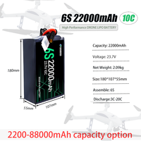 Qiqi 2025 Nouvelle technologie Batterie au lithium polymère rechargeable Batterie au lithium 24000mAh 22000mAh pour drones