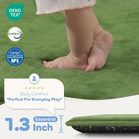 Neue Korallenvelours Moderne Baby-Krabbelmatte Rutschfeste Wasserdichte Weiche Bodenspielmatte Haustierfreundlich Maßgefertigte Größe Logo OEM ODM