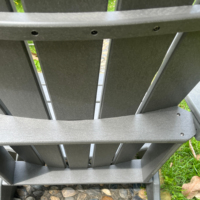 Chaise berçante Adirondack imperméable et confortable en HDPE pour patio extérieur en HDPE