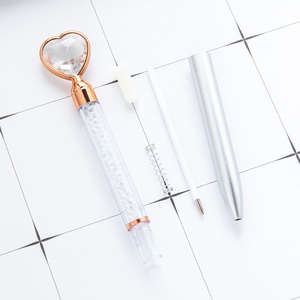 Pulpen Bentuk Hati Kristal Berlian 1.0mm, Alat Tulis Kantor Logo Kustom, Hadiah - Product Image 5