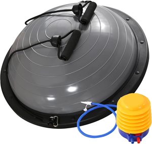 HALA-BB-1Half Balanstrainer Oefenbal Met Weerstandsbanden Voetpomp Half Oefening Yogabal Voor Balanstraining - Product Image 2