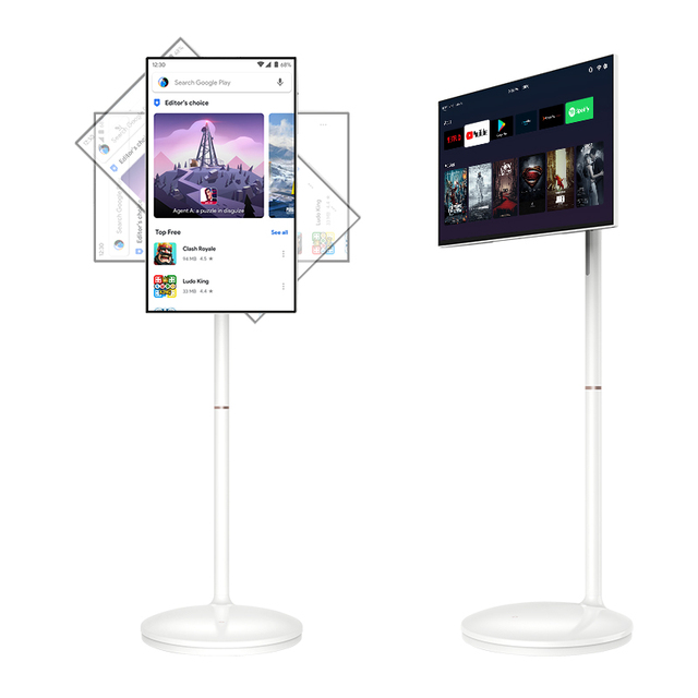 21.5 Inch 27 Inch 32 Inch Digital Smart TV with Wheels Android Touchscreen Monitor 4+64G Android Smart Monitor for Home Use