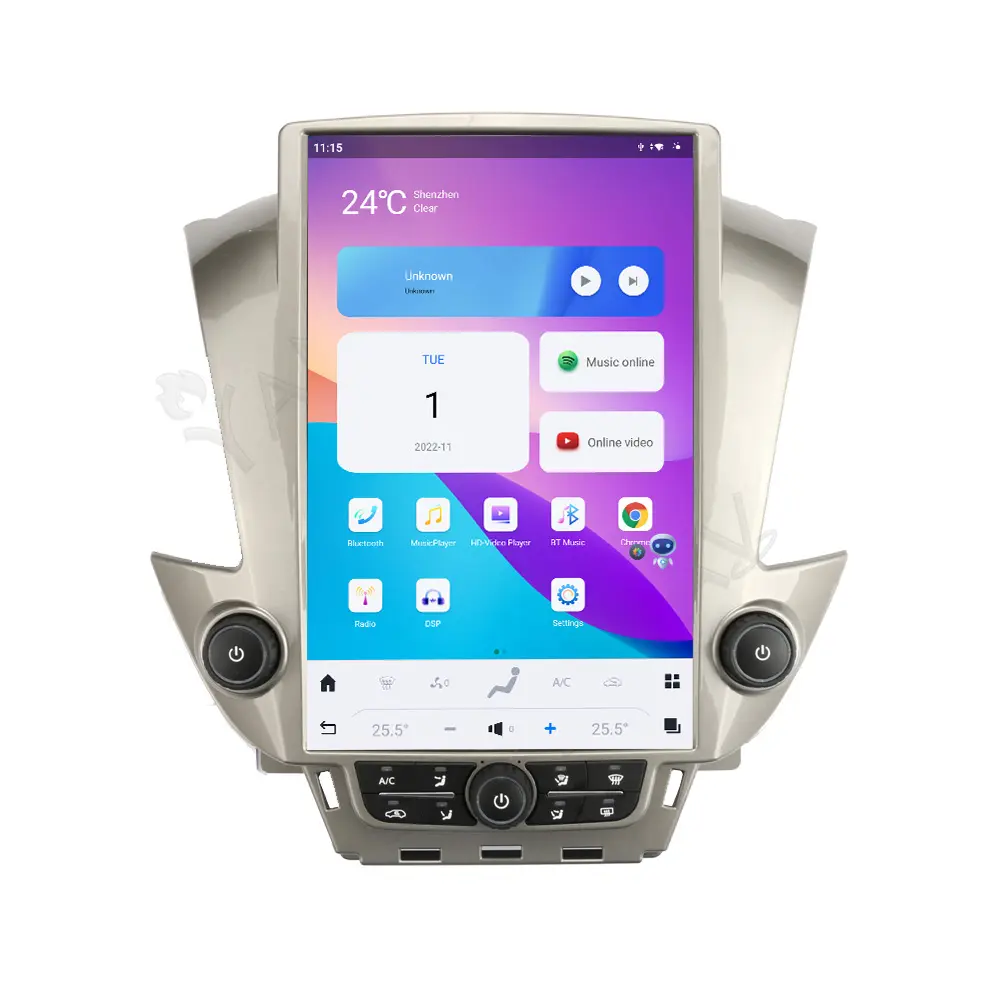 Qualcomm Android autoradio Auto stéréo GPS Navigation lecteur multimédia pour Chevrolet Suburban Tahoe GMC Yukon 2014-2020