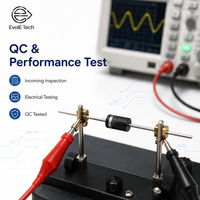 Diode redresseuse à borne axiale personnalisée OEM 1000V 10A, diode industrielle à faible perte en direct de l'excitation pour alimentations électriques et armoires de commande