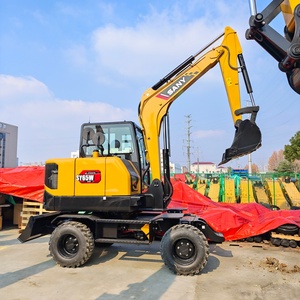Excavadora de ruedas SANY SY65W de 3 toneladas en estado como nueva con cucharón de excavación y componente principal del motor, a precio competitivo para la venta. - Product Image 1