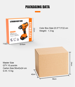 Pistola de Calor Inalámbrica Portátil Recargable con Batería de Iones de Litio de 20V, con Pantalla LCD H0T-CD01-180, Fabricante en China H0T - Product Image 4
