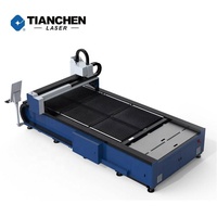 Découpeuse laser à fibre automatique 3 axes haute précision 3015 avec refroidissement par eau pour tôles métalliques/aluminium/carbone