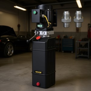 Pompa Idraulica Portatile Nera da 16 Quarti, Monofase 2 HP, per Sollevamento Auto, 208-230 Volt - Product Image 2