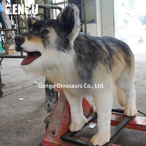 Estatua de lobo de tamaño real, equipo de Parque Zoológico de Metal para centros comerciales, aeropuertos públicos, Parques deportivos, guardería, escuelas de guardería - Product Image 4