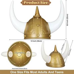<span class=keywords><strong>Casque</strong></span> de Viking antique personnalisé <span class=keywords><strong>HLC</strong></span> avec cornes, chapeau de gladiateur romain médiéval, accessoire de déguisement pour fête cosplay - Product Image 5