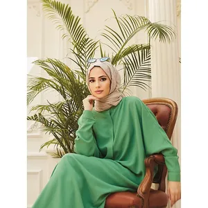 Vestido Abaya <span class=keywords><strong>de</strong></span> Moda Islámica para Mujer, Estilo Dubái <span class=keywords><strong>Turquía</strong></span>, Vestido Musulmán con Mangas <span class=keywords><strong>de</strong></span> Murciélago para Mujer, OEM/Personalizado - Product Image 5