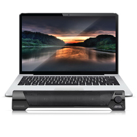 Mini Altavoz de Barra de Sonido de 10W, Caja de Audio Compacta para Escritorio con Rejilla Metálica y Bajos Profundos para PC, Laptop y Monitor