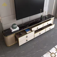 Neues Produkt TV-Ständer mit 2 Schränken und 2 Regalen Blue Finish Lagers chrank mit Regal TV-Ständer Schrank