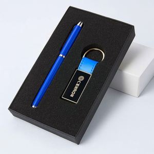 Modern Metal Business Merchandise <b>Pen</b> + Keychain <b>Box</b> Set-Wholesale Corporate Gifts-Custom Logo & Private Label Options - Product Image 5